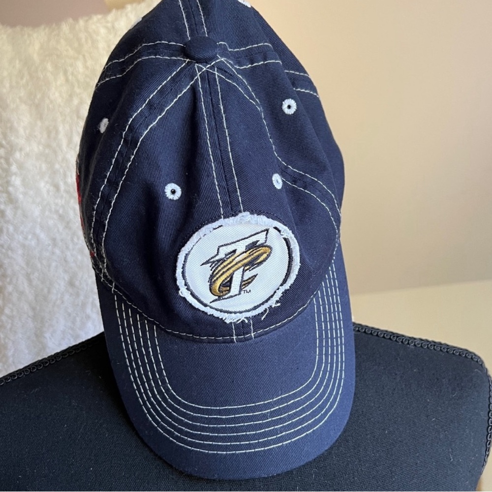 MiLB Tri City Dust Devils White Stitch Blue Adjustable Baseball Hat Logo Patch
